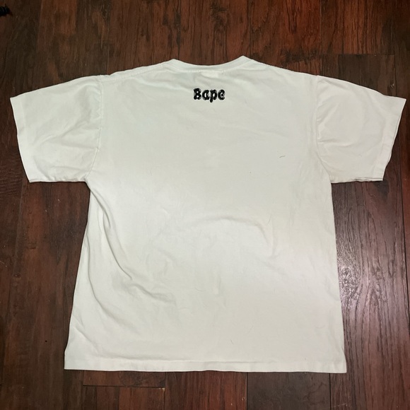 Bape White and Yellow Graphic Tee - Picture 2 of 6